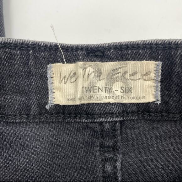 Free People Raw High-Rise Jegging black distressed raw hem‎ skinny leg - Picture 8 of 8